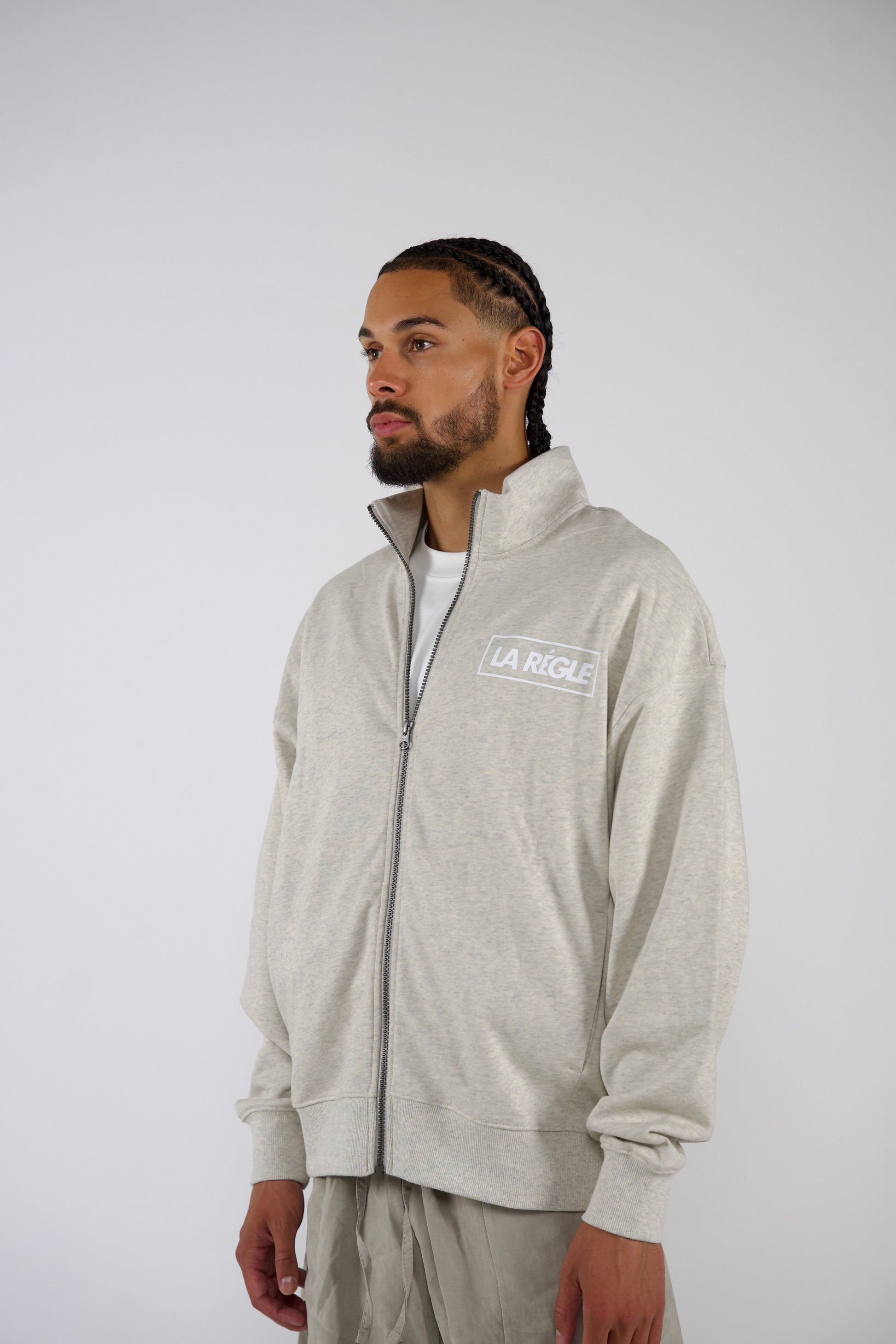 Neutral Zip-Up Track Jacket