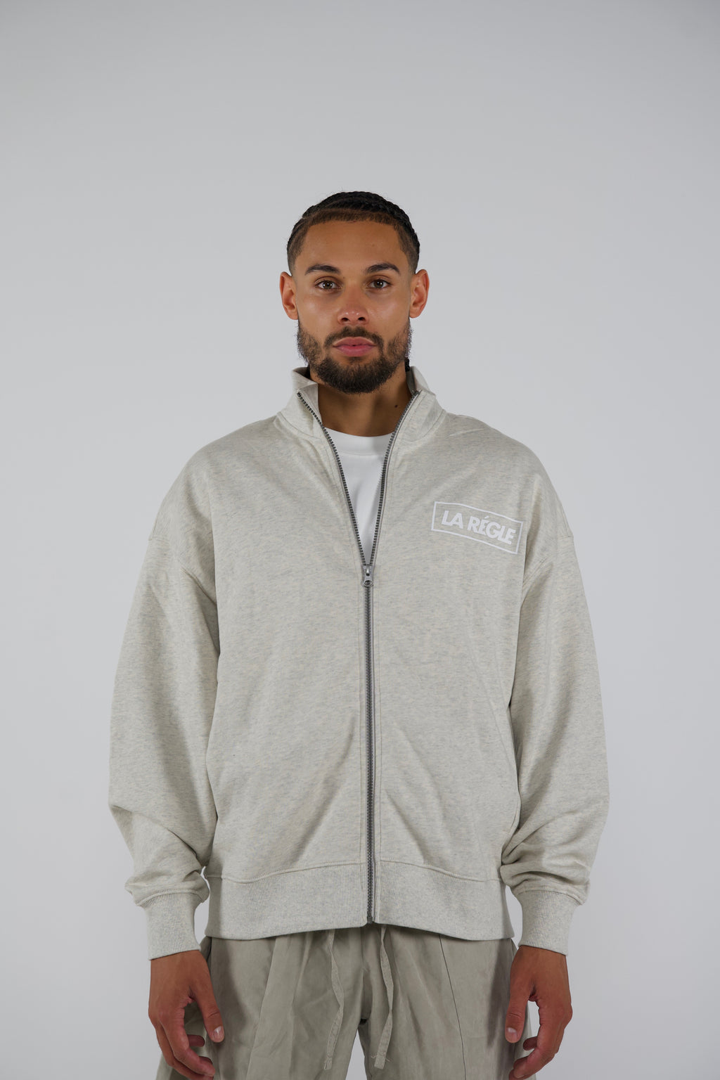 Neutral Zip-Up Track Jacket