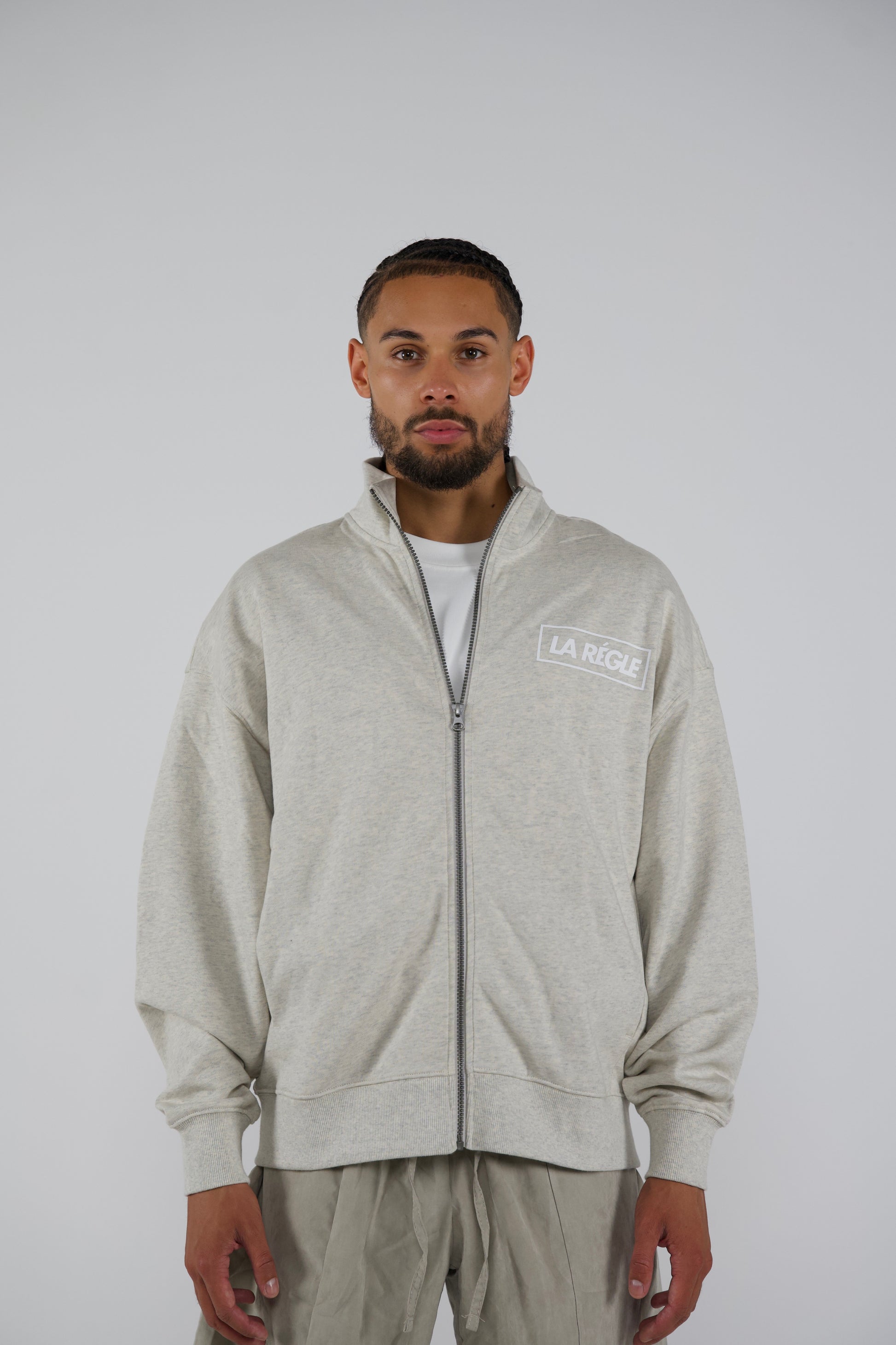 Neutral Zip-Up Track Jacket