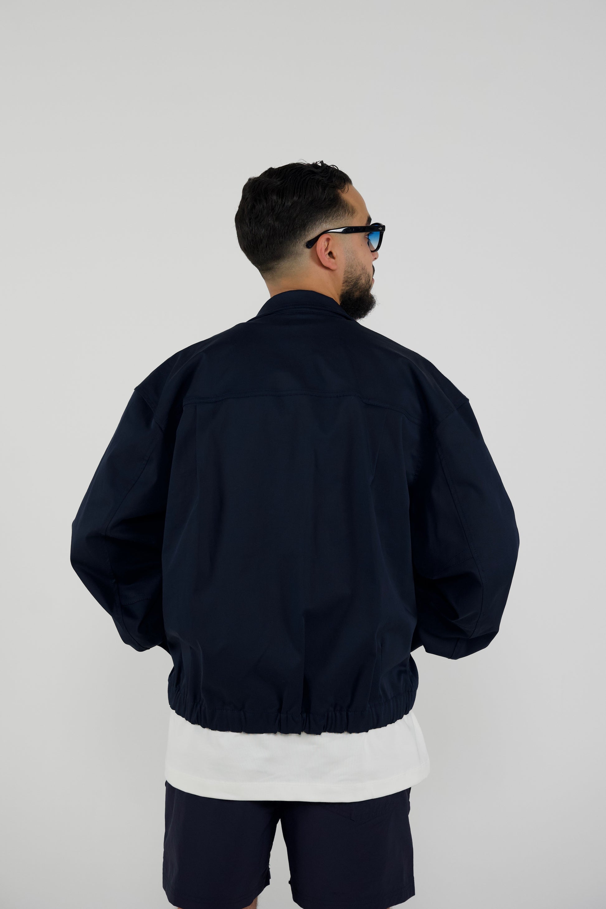 Navy Zip Jacket Minimal Tech Edition