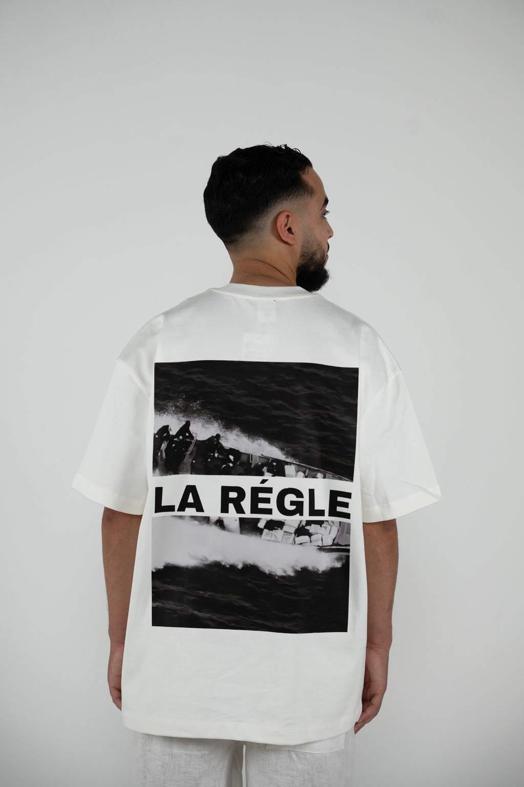 White-Wave Statement Tee