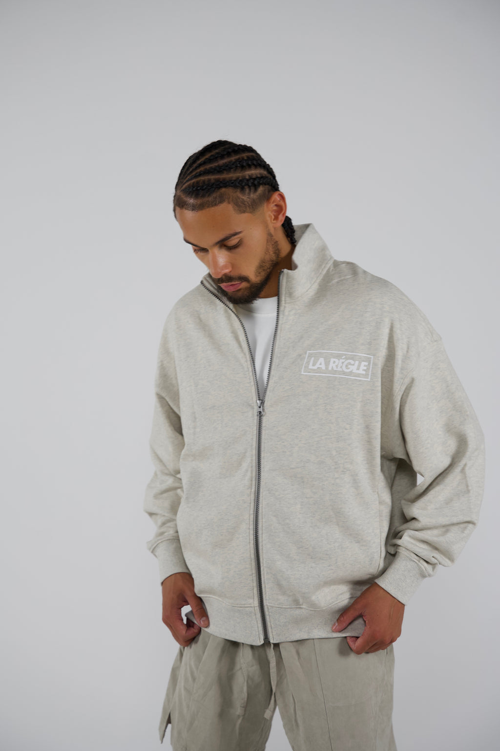 Neutral Zip-Up Track Jacket