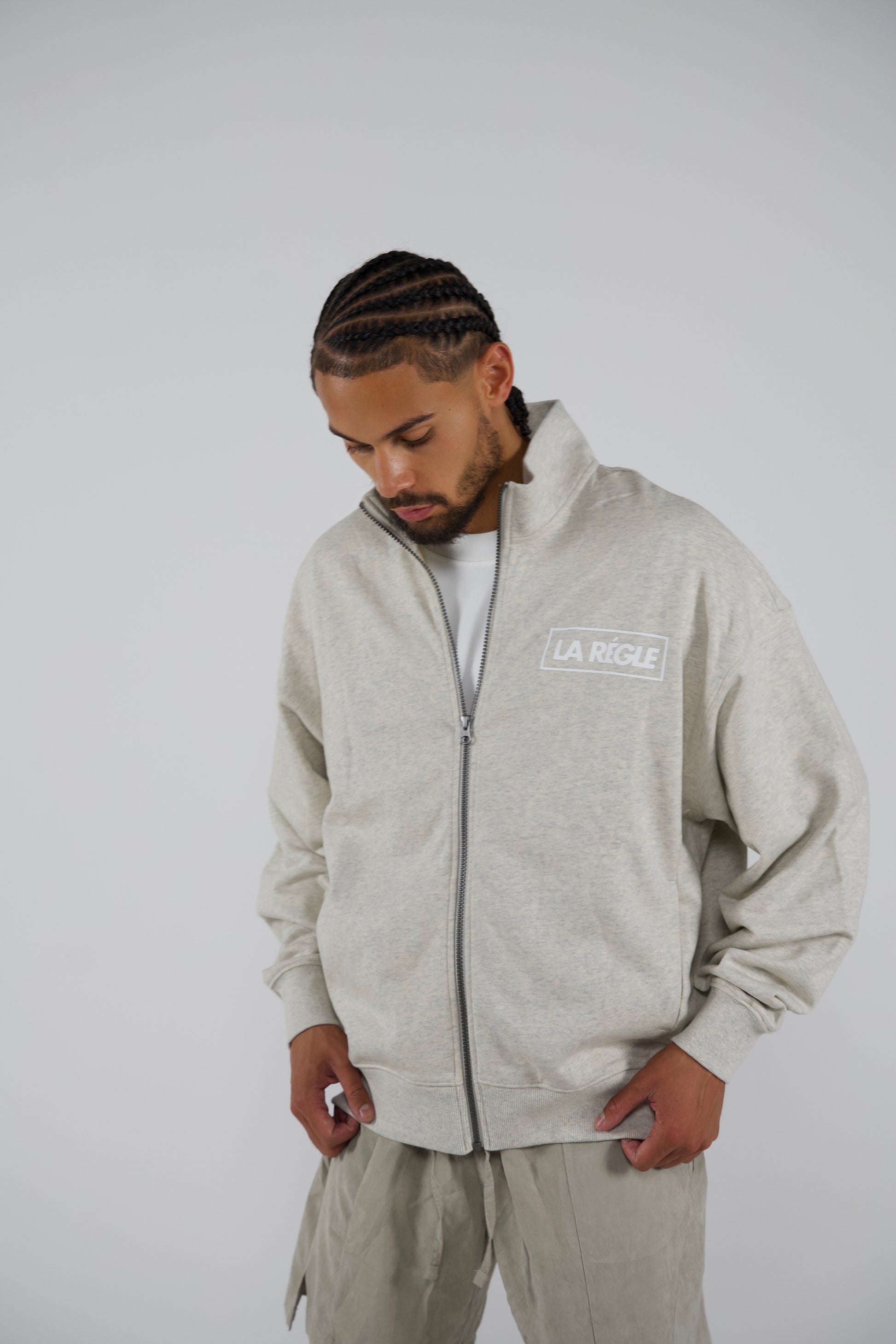 Neutral Zip-Up Track Jacket